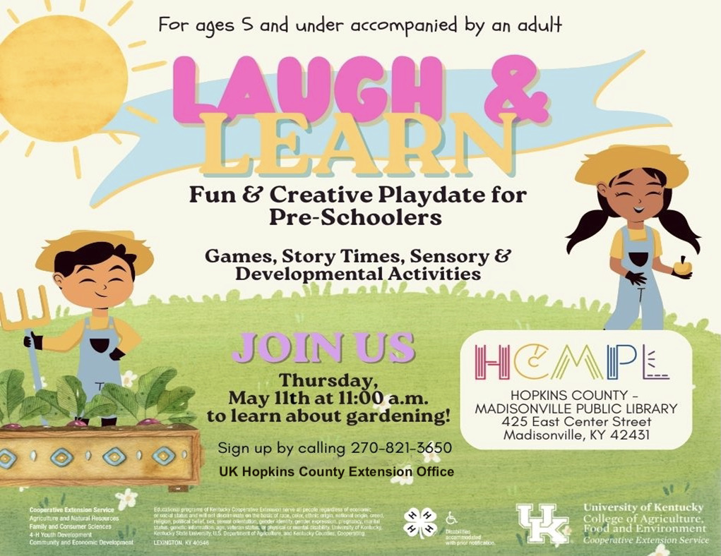 Laugh & Learn: Gardening for Preschool Children Program Flyer
