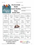 2023 Summer Reading Program Bingo Sheet 1 - Pre-K to Teen