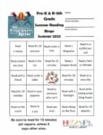2023 Summer Reading Program Bingo Sheet 2 - Pre-K to Teen